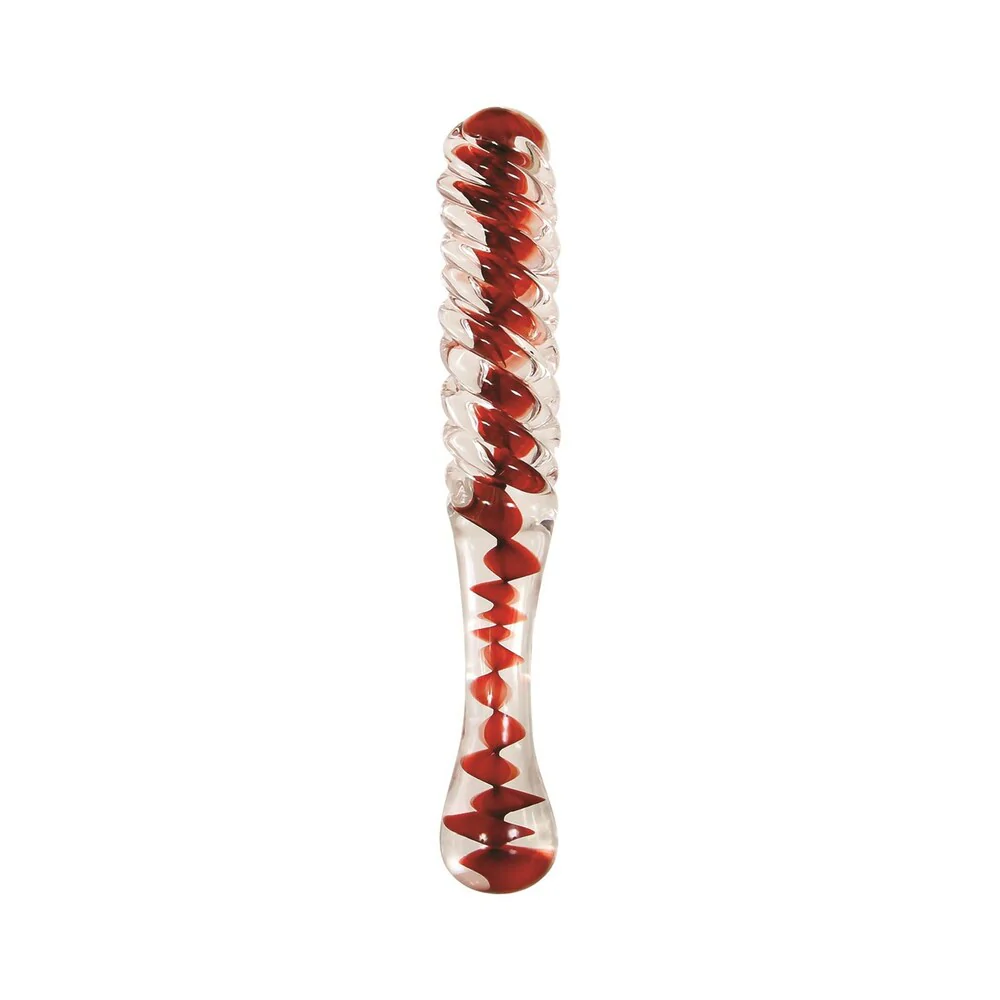 Adam & Eve Eve's Sweetheart Swirl Glass Dildo