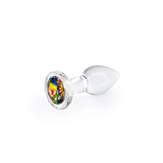 Crystal Desires 2.87" Rainbow Gem Glass Plug