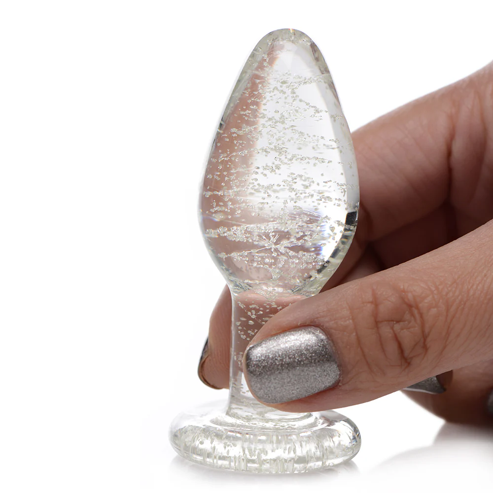 Booty Sparks Glow-in-the-Dark Glass Anal Plug