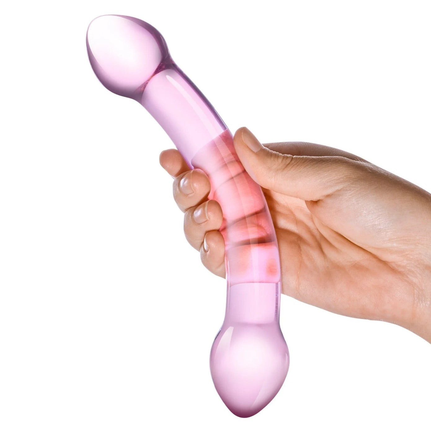 Gläs 7.25" Double Trouble Purple Glass Dildo