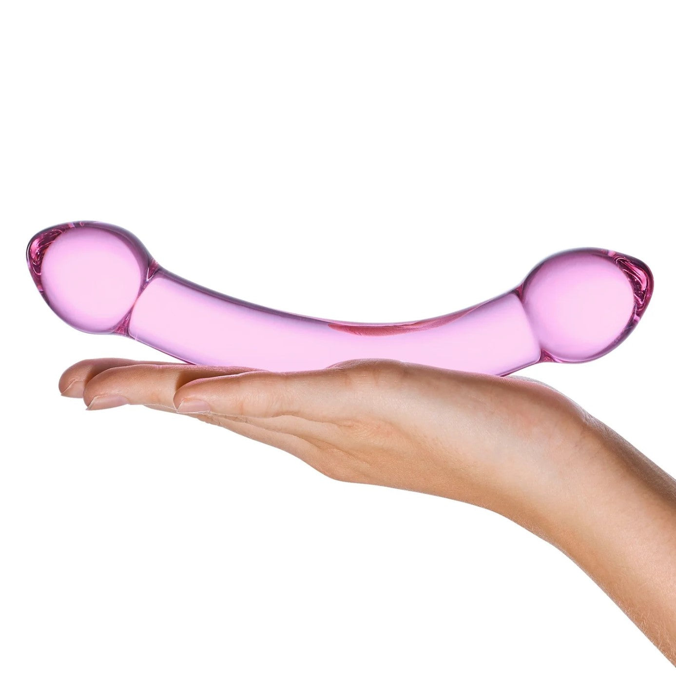 Gläs 7.25" Double Trouble Purple Glass Dildo