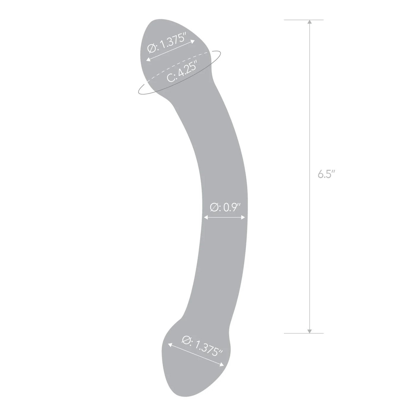 Gläs 7.25" Double Trouble Purple Glass Dildo