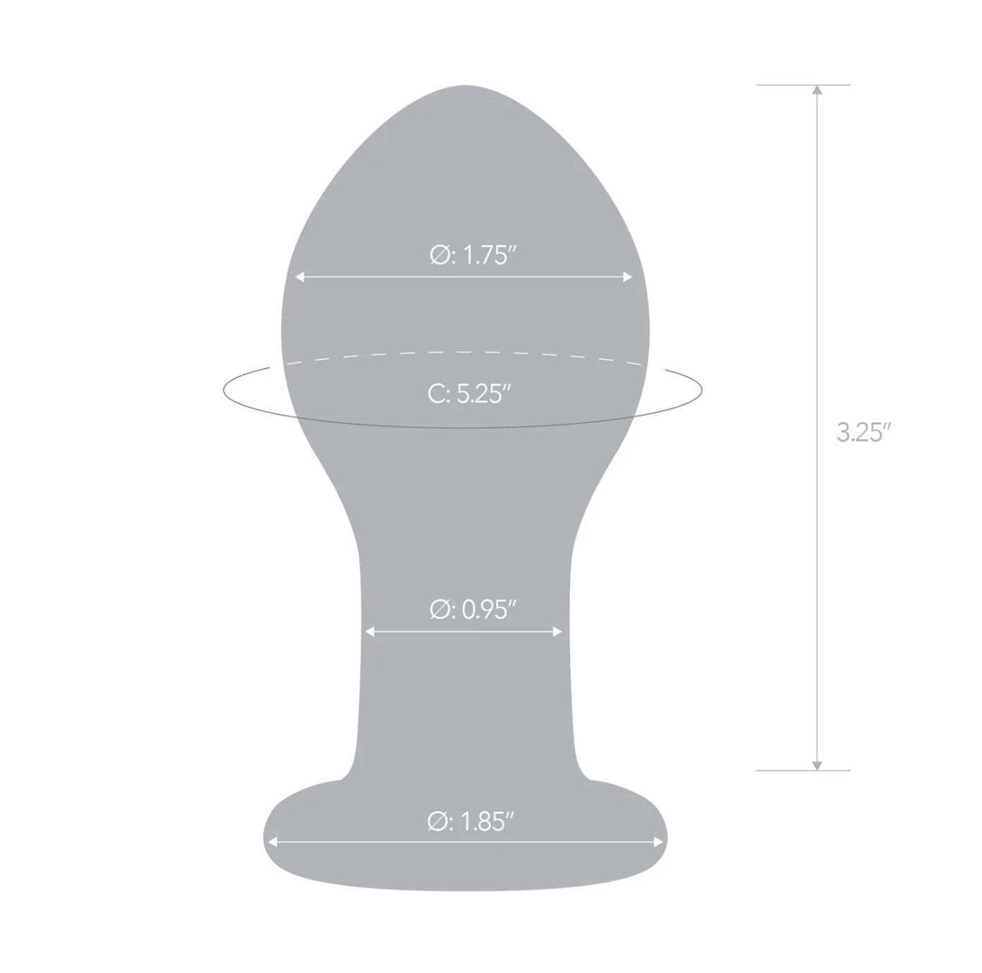 Gläs 3.5" Galileo Glass Butt Plug