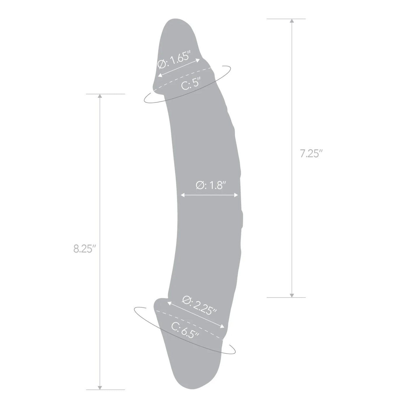 Gläs 10.5" Double-Ended Realistic Glass Dildo