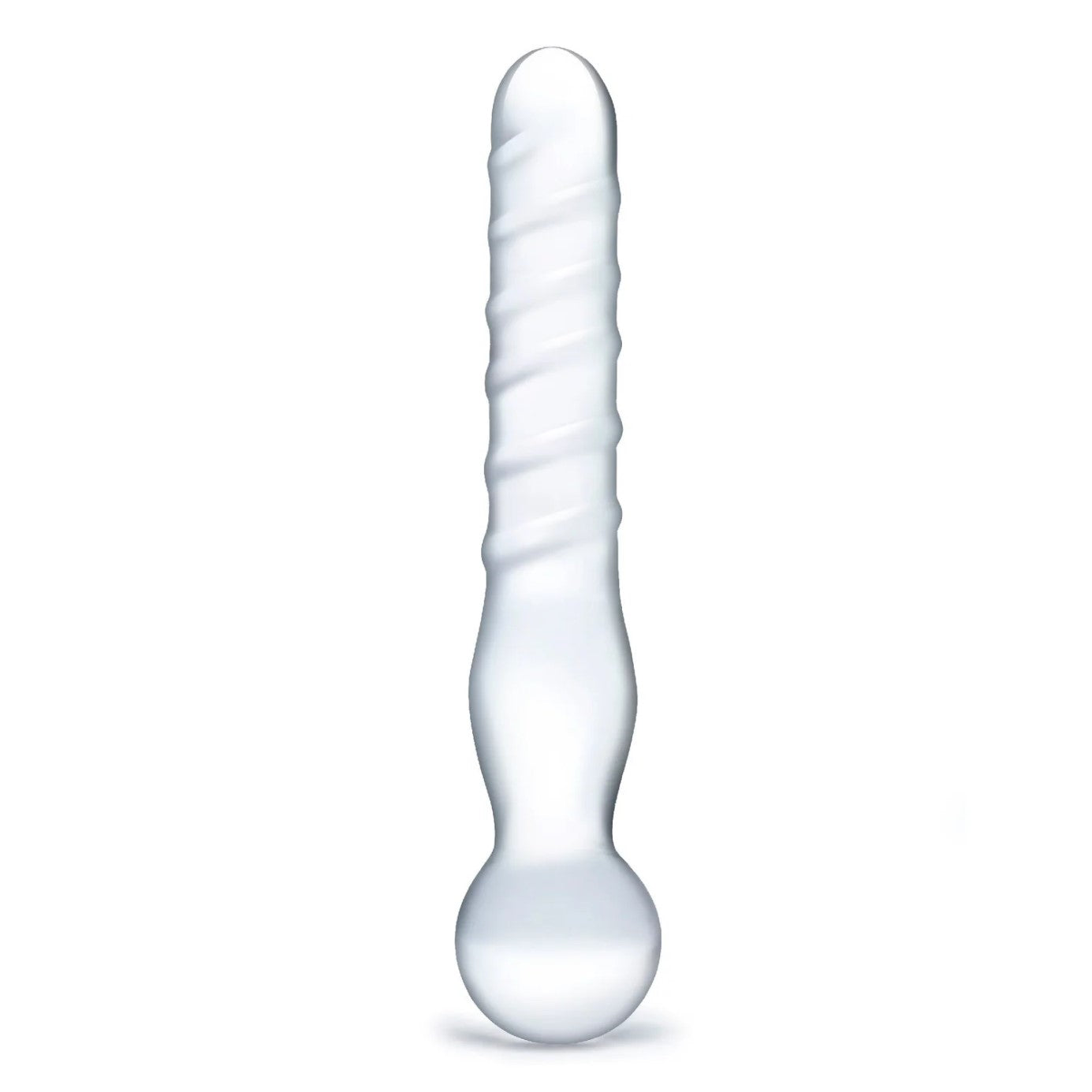 Gläs 8" Joystick Clear Glass Dildo