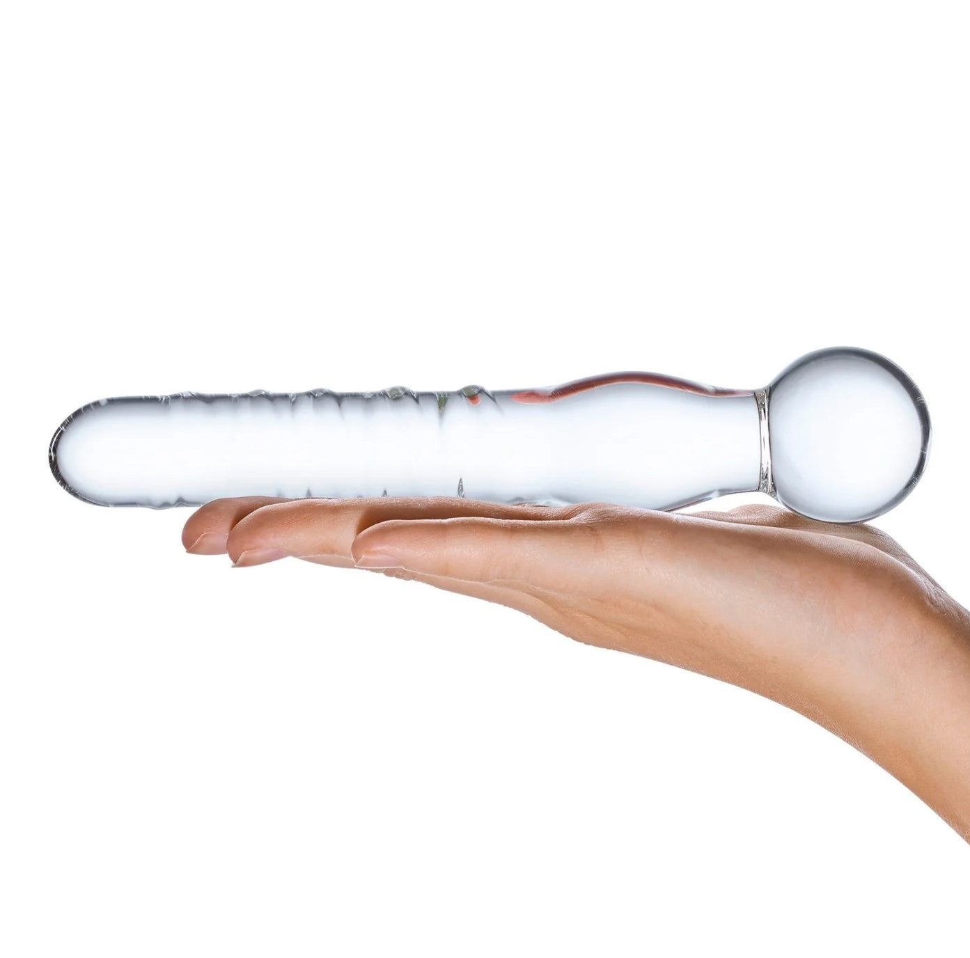 Gläs 8" Joystick Clear Glass Dildo