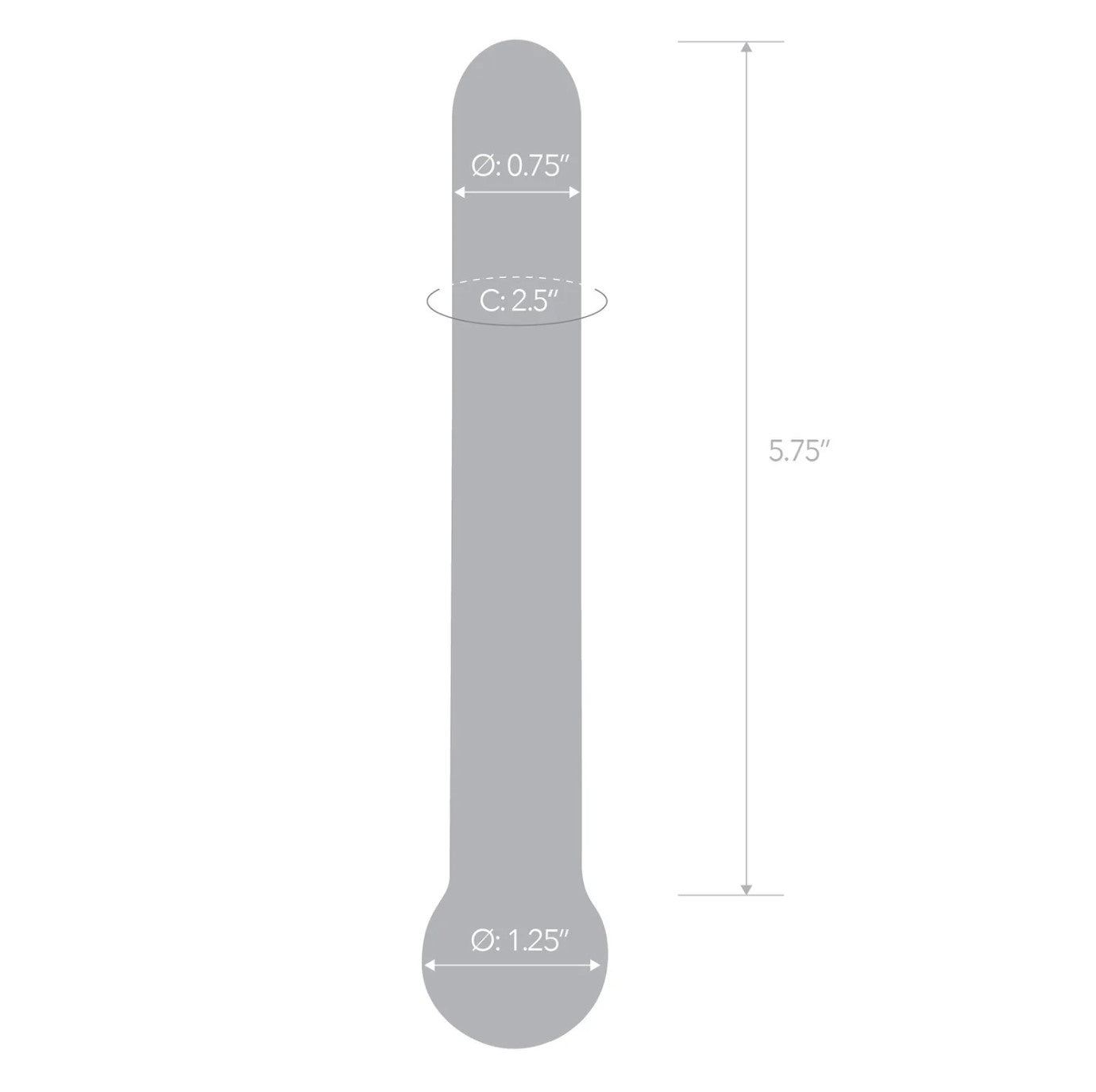 Gläs 7" Straight Glass Dildo