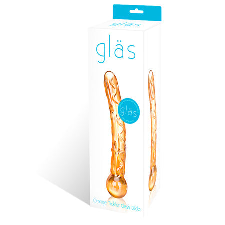 Gläs 7.5" Orange Tickler Glass Dildo