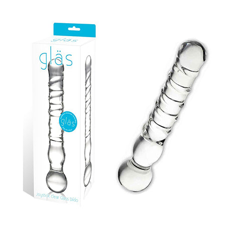Gläs 8" Joystick Clear Glass Dildo