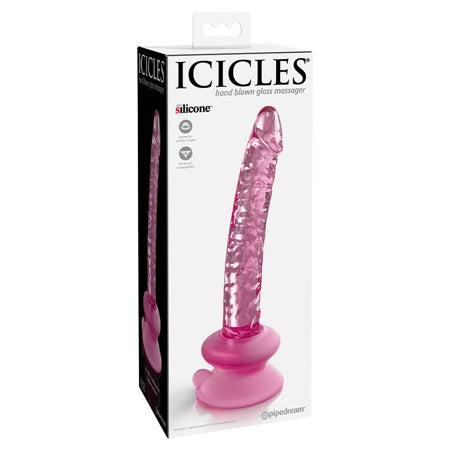 Icicles No. 86 7" Realistic Pink Glass Dildo