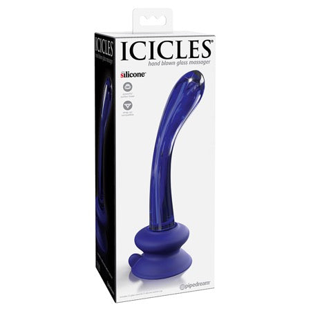 Icicles No. 89 7.75" Blue Glass G-Spot Dildo