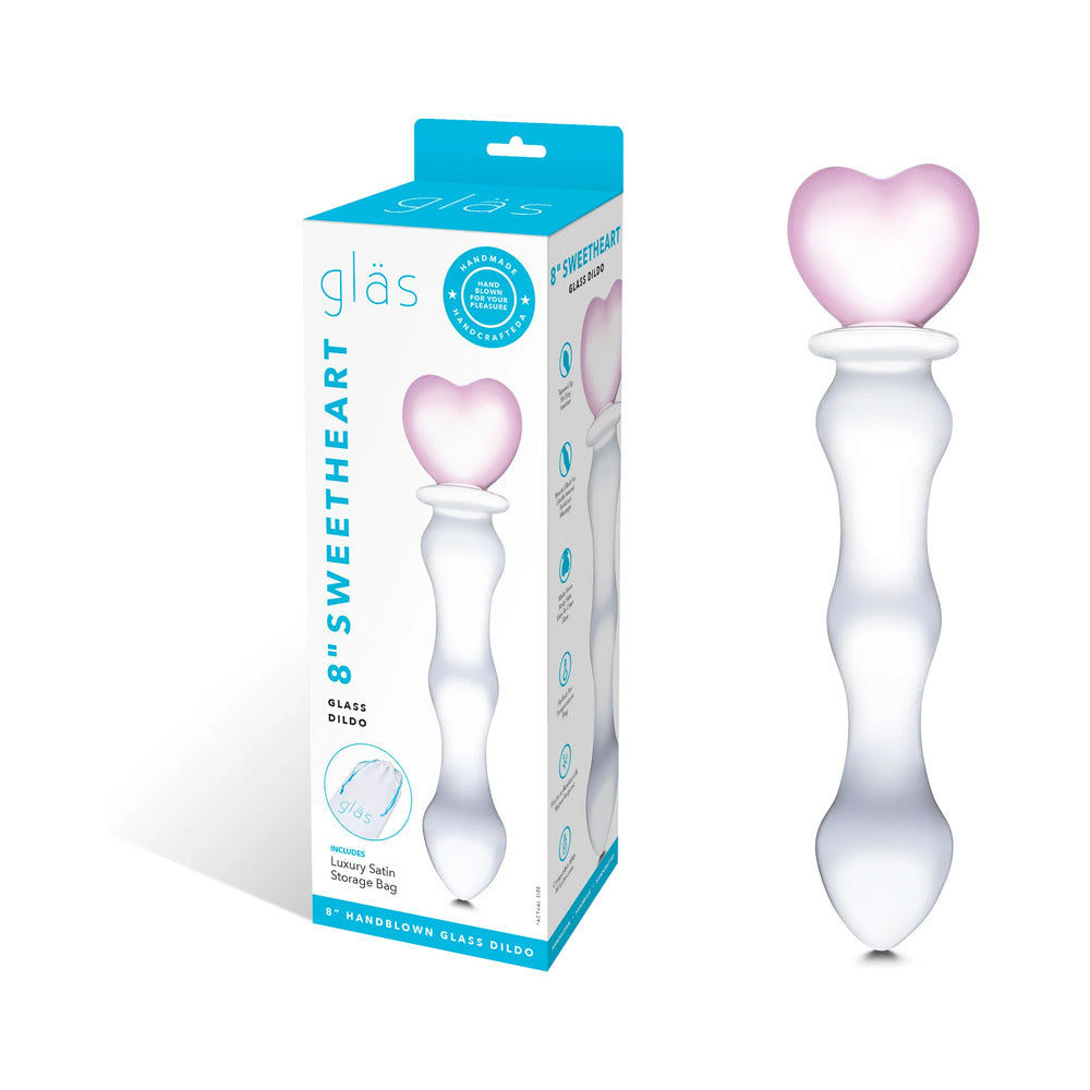 Gläs 8" Sweetheart Glass Dildo