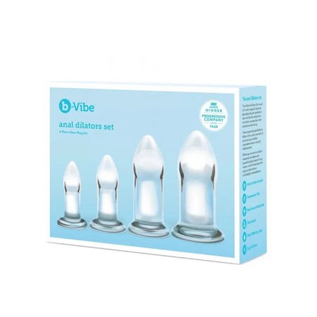 b-Vibe 4-Piece Glass Anal Dilator Plug Set