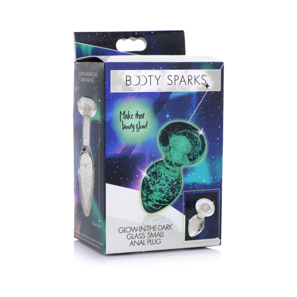 Booty Sparks Glow-in-the-Dark Glass Anal Plug