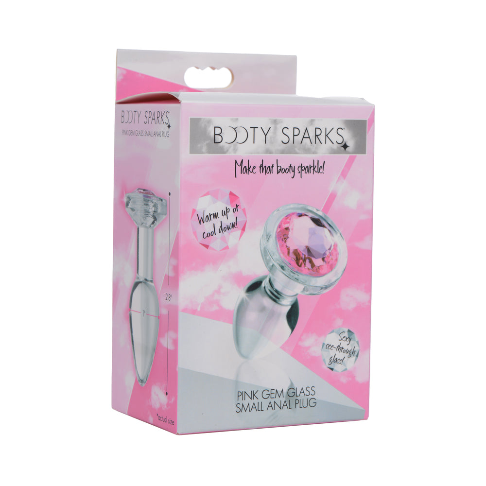 Booty Sparks Pink Gem Glass Anal Plug