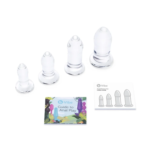 b-Vibe 4-Piece Glass Anal Dilator Plug Set