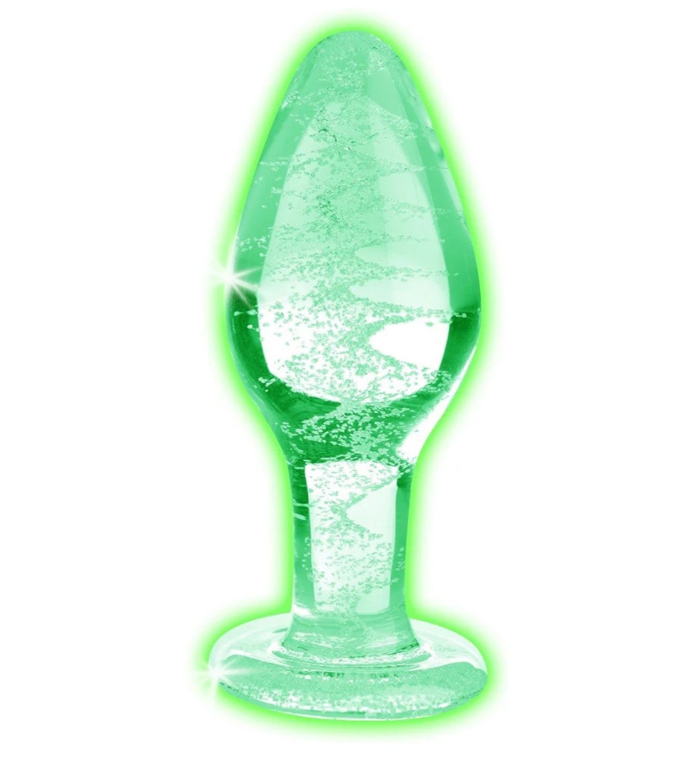 Booty Sparks Glow-in-the-Dark Glass Anal Plug