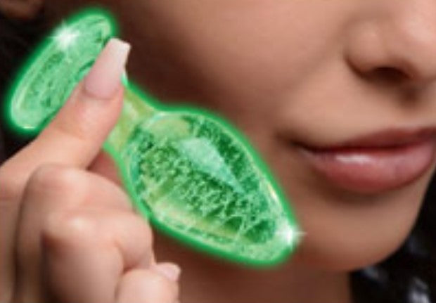 Booty Sparks Glow-in-the-Dark Glass Anal Plug
