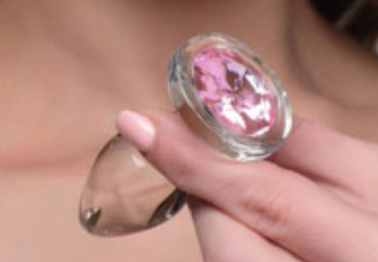 Booty Sparks Pink Gem Glass Anal Plug
