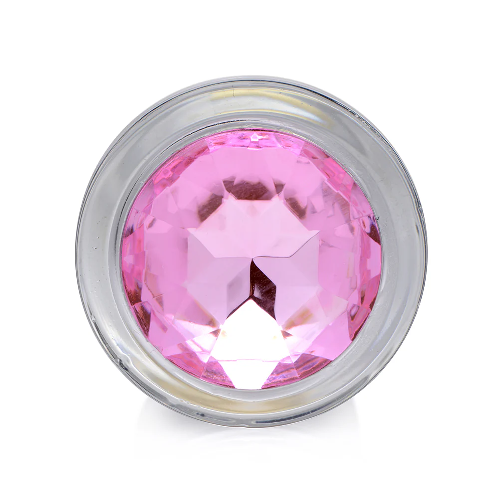 Booty Sparks Pink Gem Glass Anal Plug