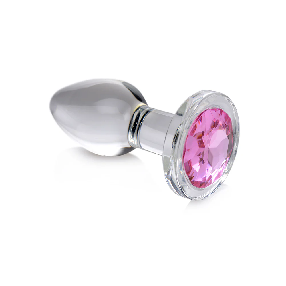 Booty Sparks Pink Gem Glass Anal Plug