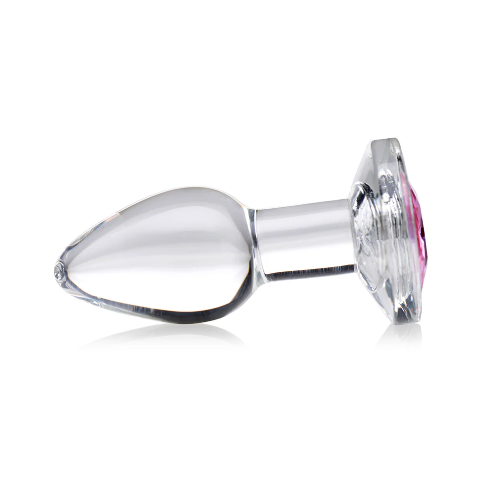 Booty Sparks Pink Gem Glass Anal Plug