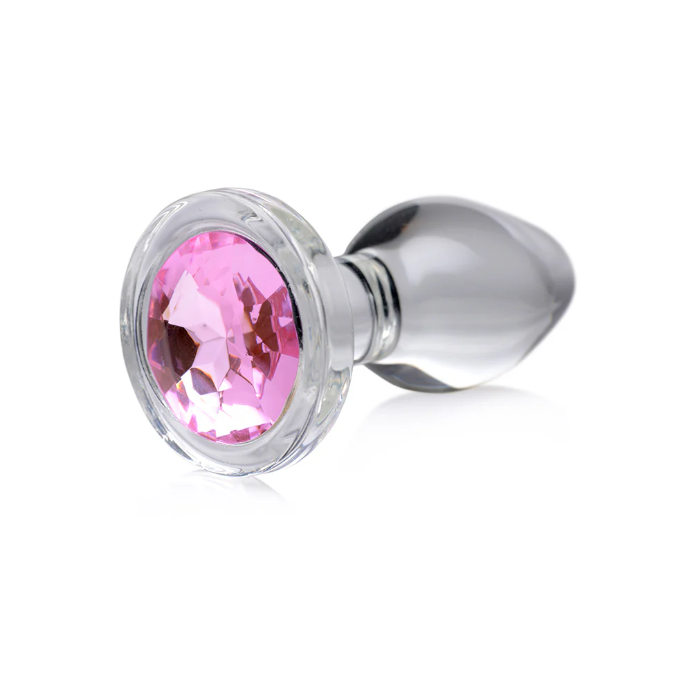 Booty Sparks Pink Gem Glass Anal Plug