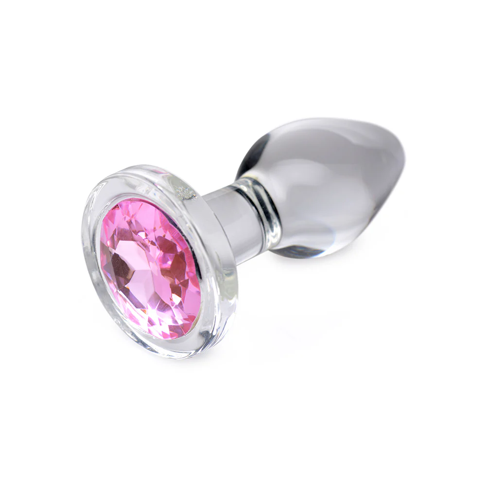 Booty Sparks Pink Gem Glass Anal Plug