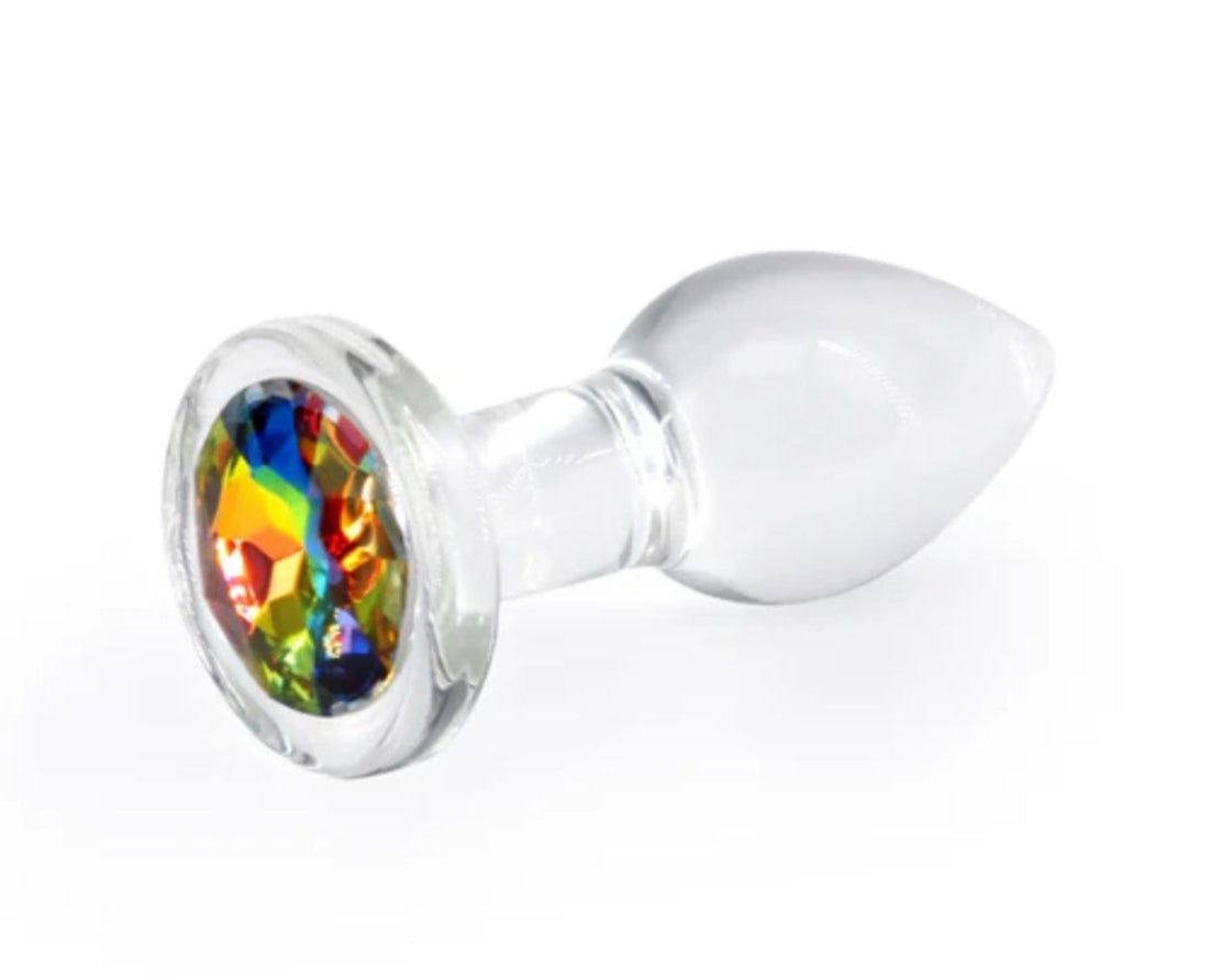 Crystal Desires 2.87" Rainbow Gem Glass Plug