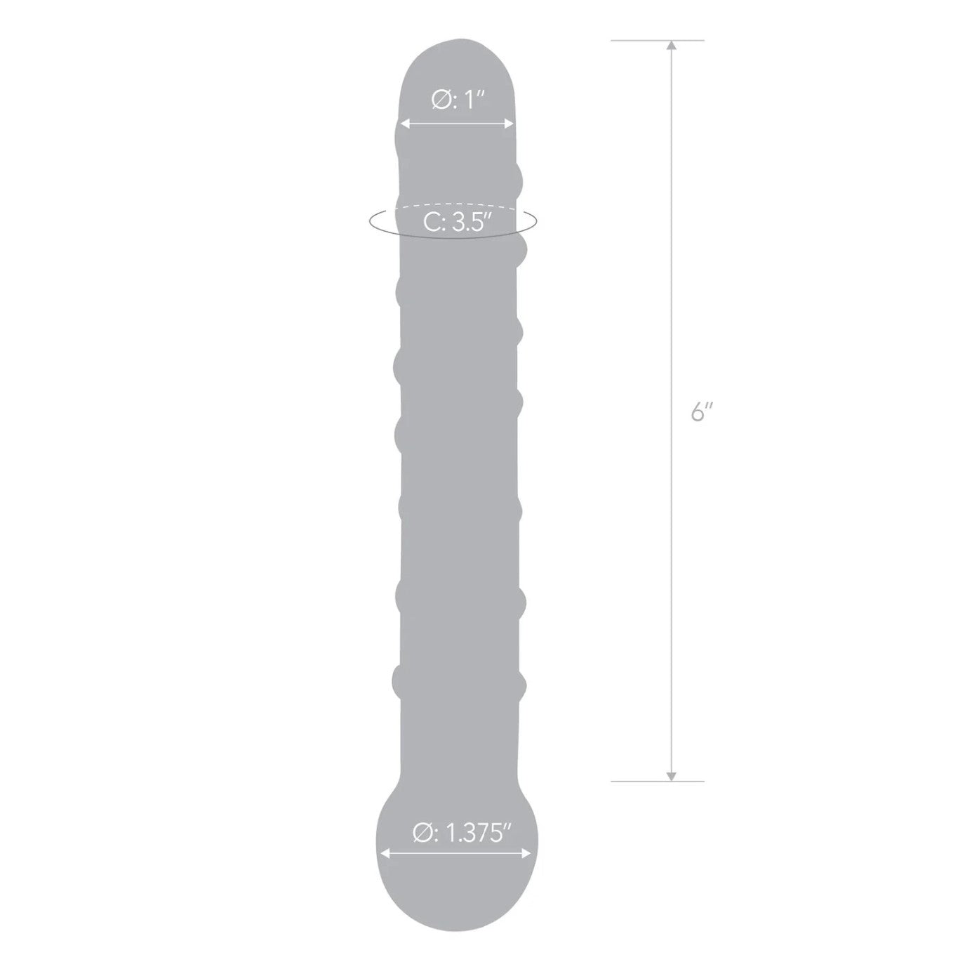 Gläs 7" Callisto Clear Glass Dildo