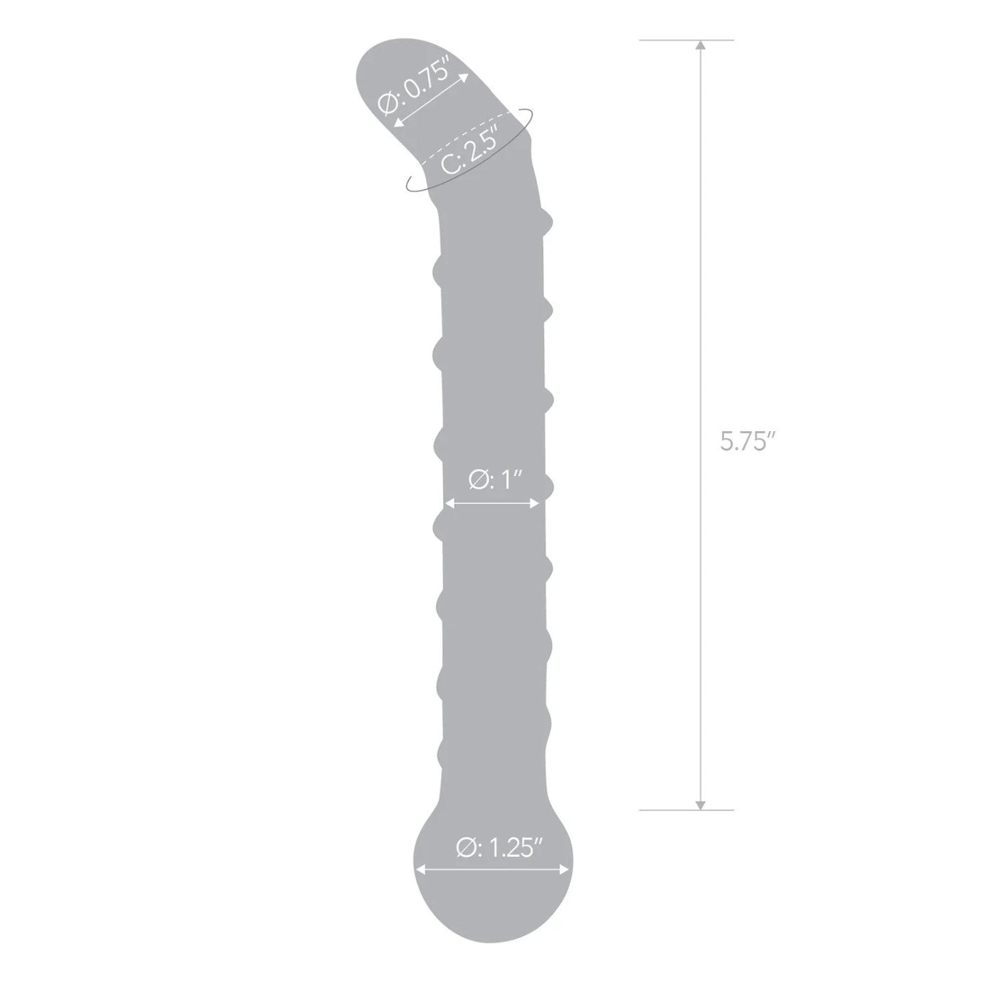 Gläs Mr. Swirly 6.5" G-Spot/P-Spot Glass Dildo
