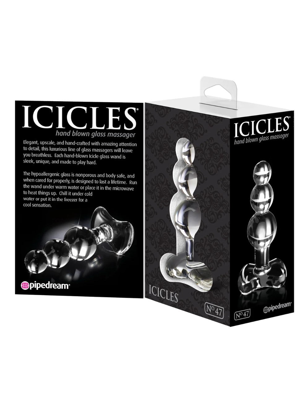 Icicles No. 47 4" Beaded Glass Anal Plug