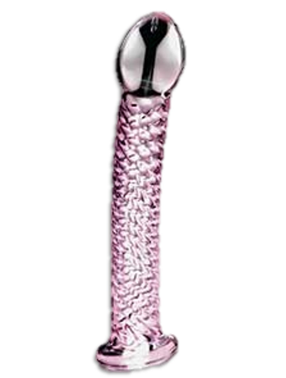 Icicles No. 53 7" Pink Curved Glass Dildo