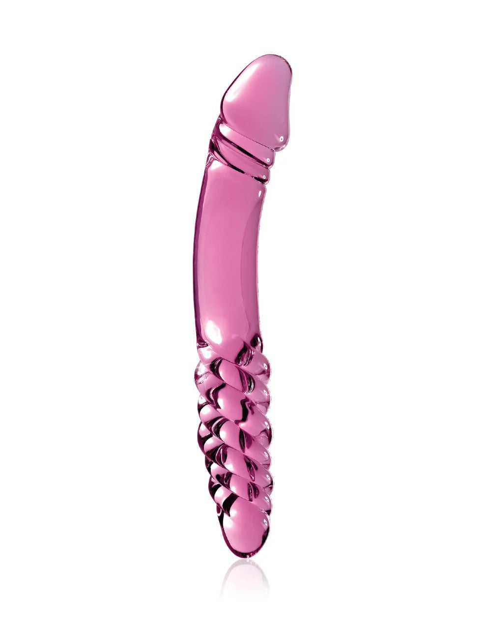 Icicles No. 57 9" Pink Dual-Ended Glass Dildo