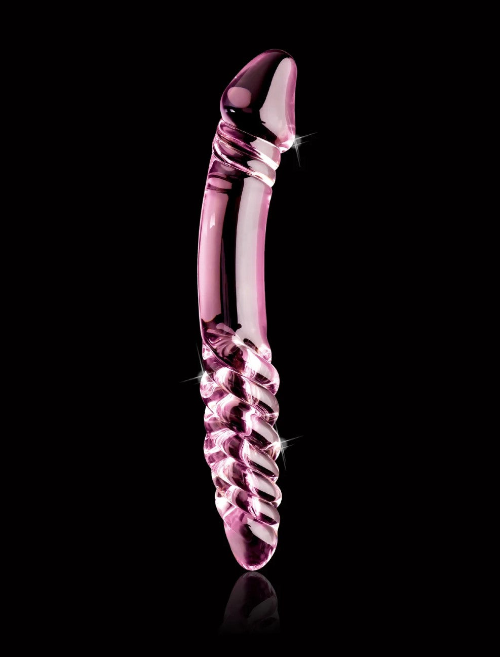 Icicles No. 57 9" Pink Dual-Ended Glass Dildo