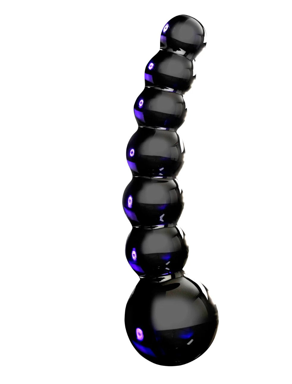 Icicles No. 66 4.75" Curved Beaded Glass Dildo