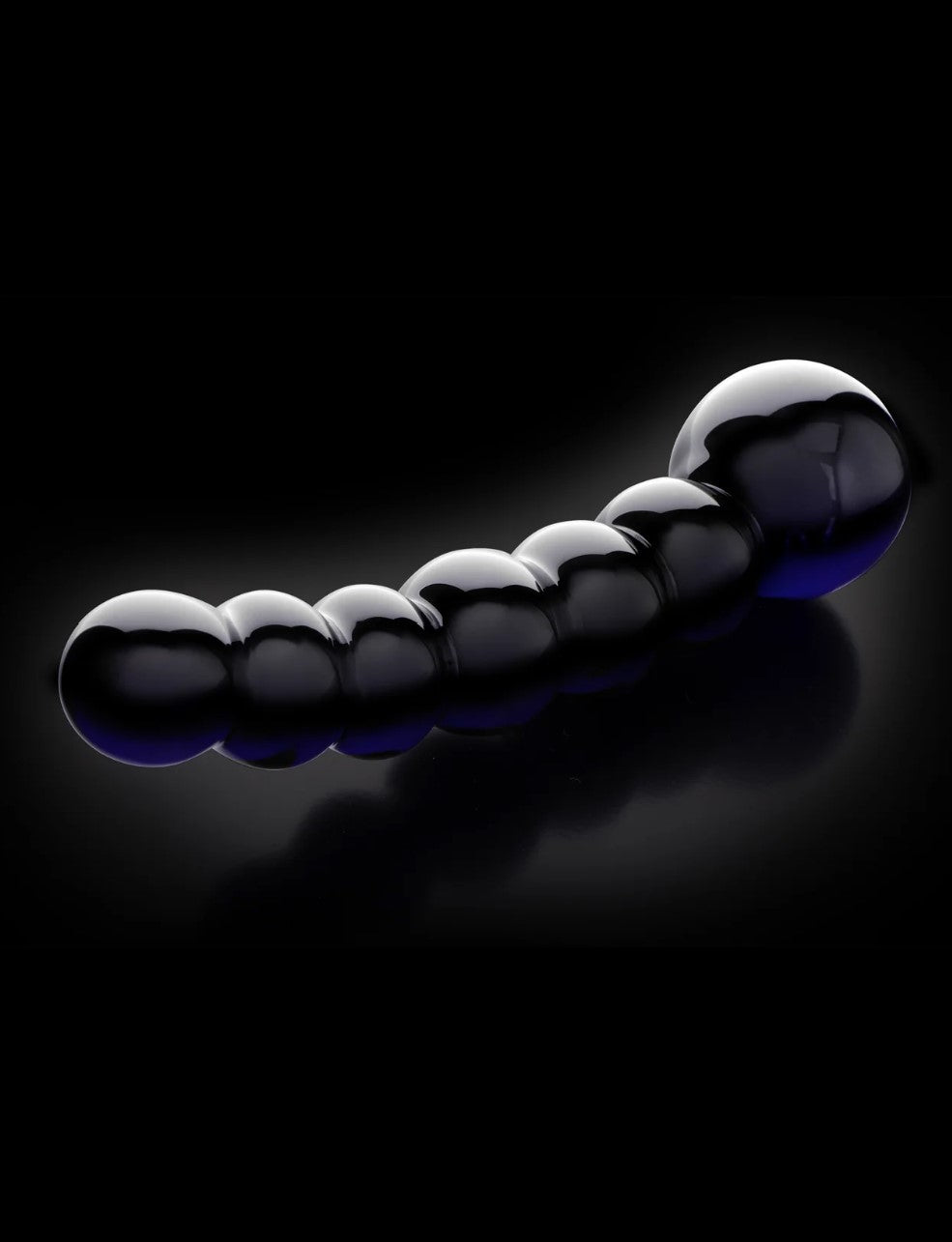Icicles No. 66 4.75" Curved Beaded Glass Dildo