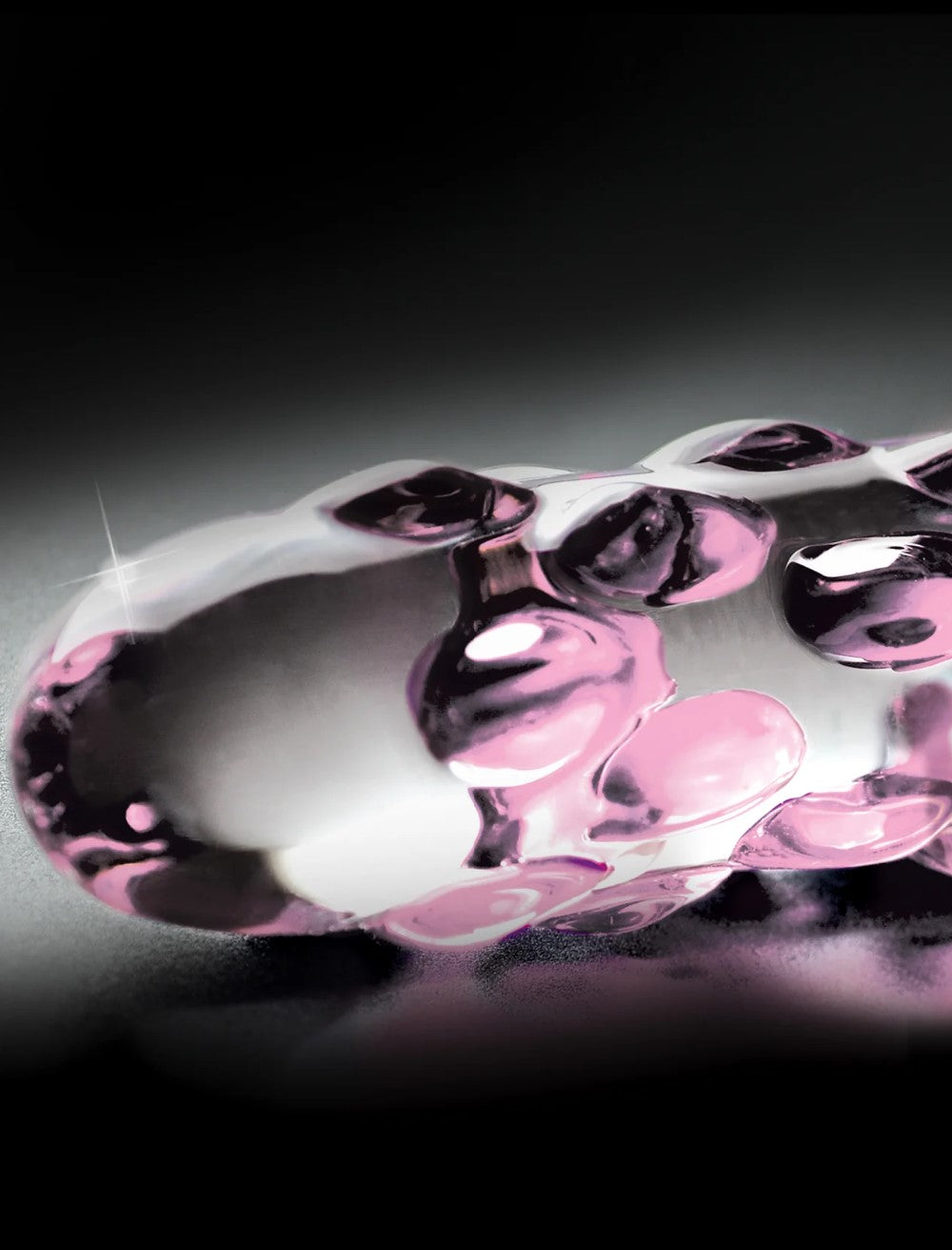 Icicles No. 7 7" Pink & Clear Glass Dildo