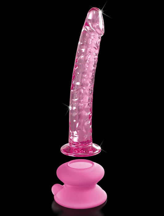 Icicles No. 86 7" Realistic Pink Glass Dildo