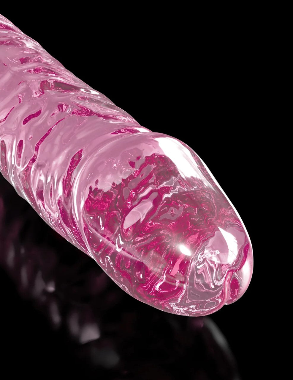 Icicles No. 86 7" Realistic Pink Glass Dildo