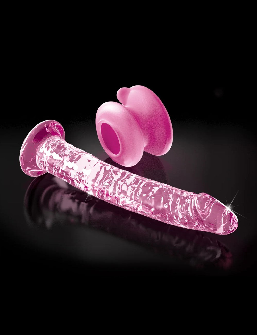 Icicles No. 86 7" Realistic Pink Glass Dildo