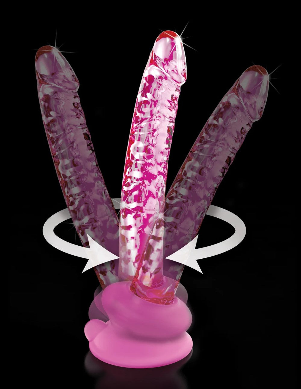 Icicles No. 86 7" Realistic Pink Glass Dildo