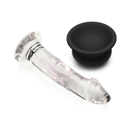 Pleasure Crystals 5.6" Glass Dildo with Silicone Base