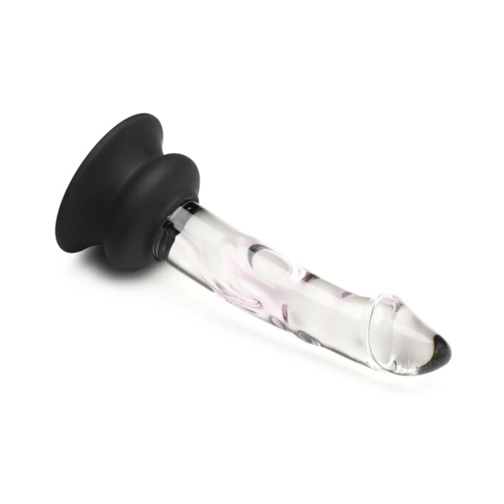 Pleasure Crystals 5.6" Glass Dildo with Silicone Base