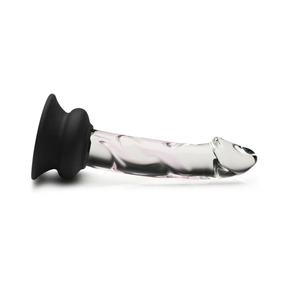 Pleasure Crystals 5.6" Glass Dildo with Silicone Base