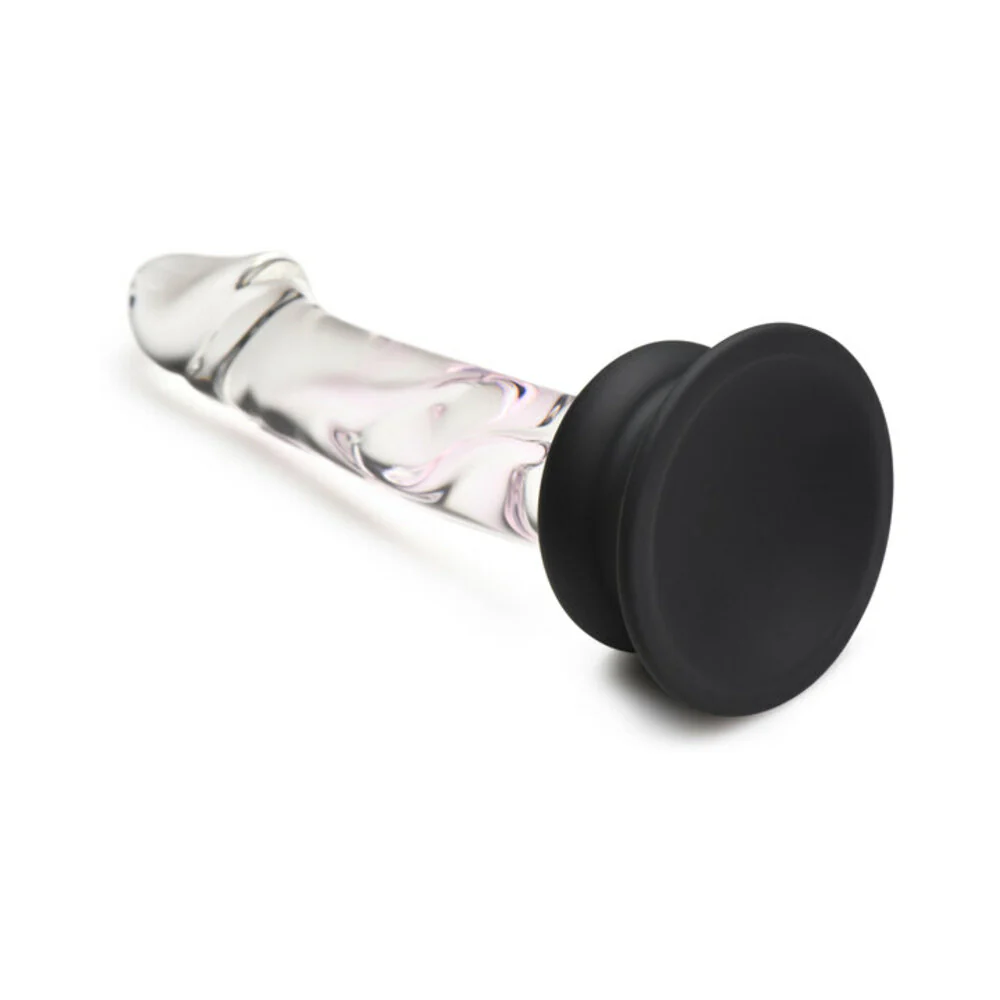 Pleasure Crystals 5.6" Glass Dildo with Silicone Base