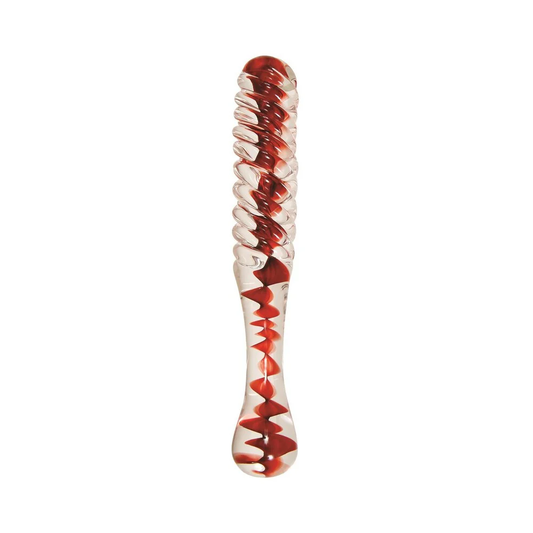 Adam & Eve Eve's Sweetheart Swirl Glass Dildo