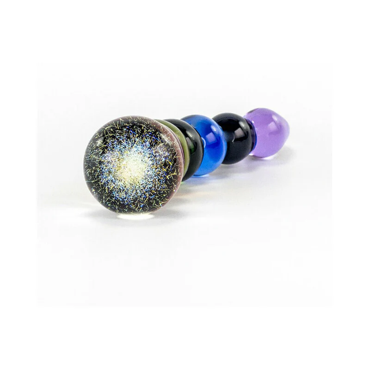 Crystal Delights Rainbow Bubble Glass Dildo