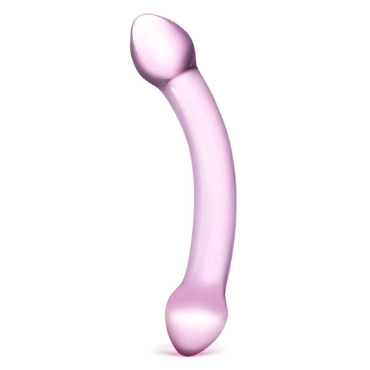 Gläs 7.25" Double Trouble Purple Glass Dildo