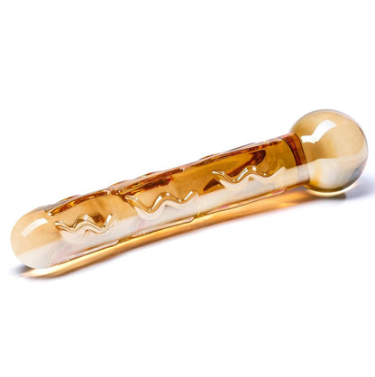 Gläs 7.5" Orange Tickler Glass Dildo